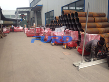 福瑞得機械激光整平機、座駕壓路機、手扶壓路機、大灌縫機等及時包裝發(fā)貨